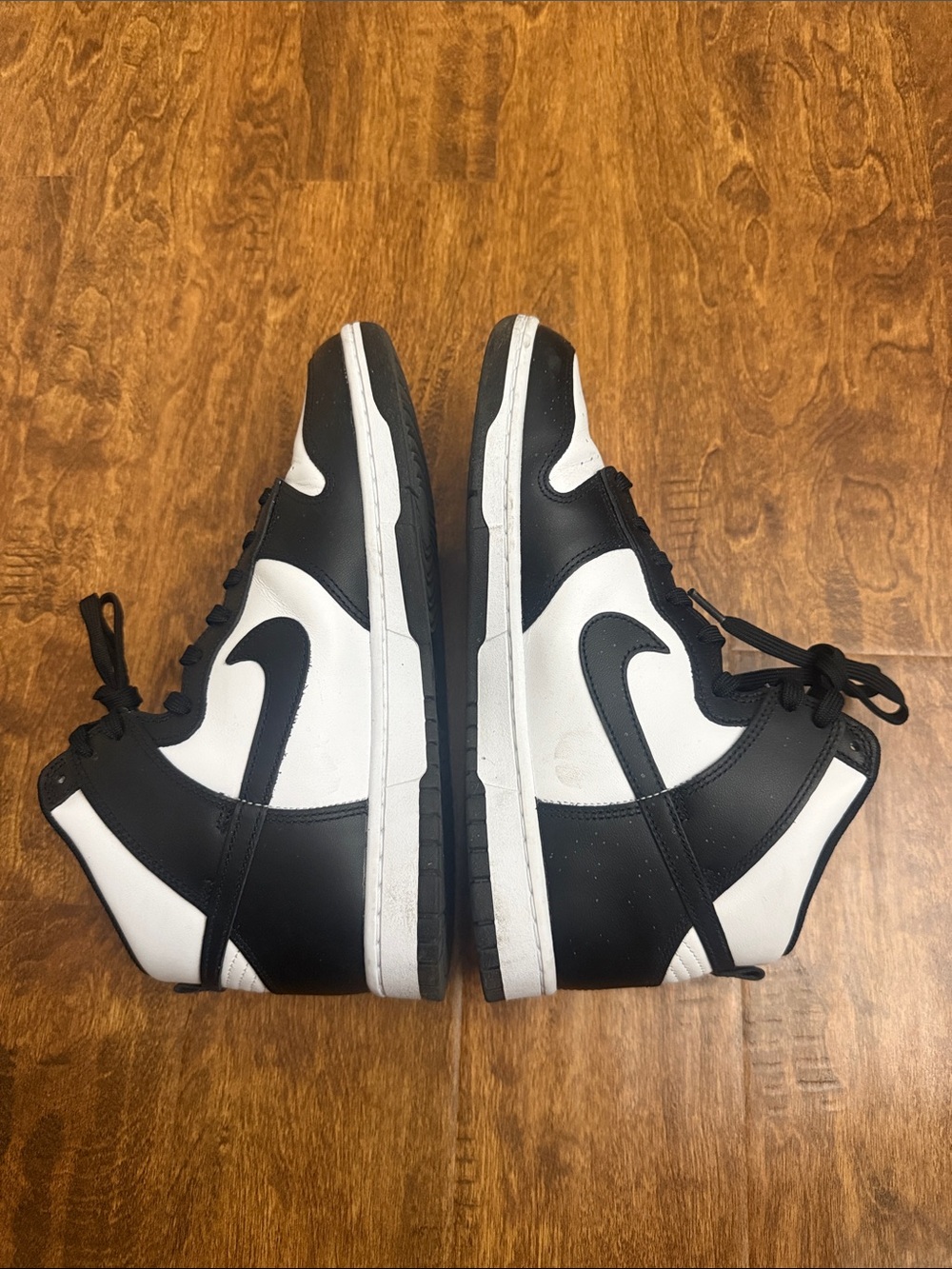 Nike Black and White High-Top Sneakers - Picture 6 of 14